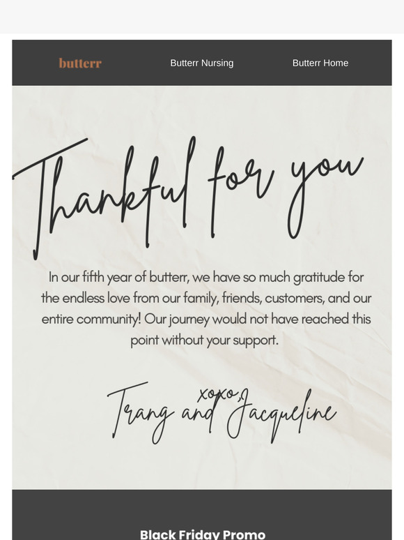 Happy Thanksgiving! We are thankful for you everyday 🤎