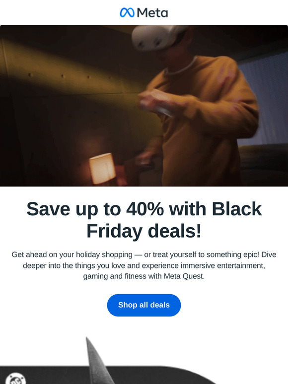 Save up to 40% with Meta’s Black Friday deals