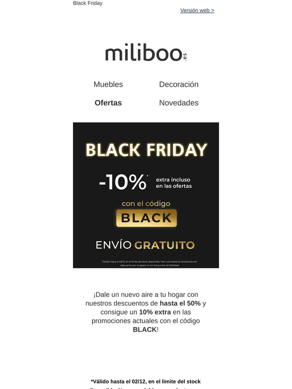 Black Friday | -10% también en ofertas especiales + entrega gratuita