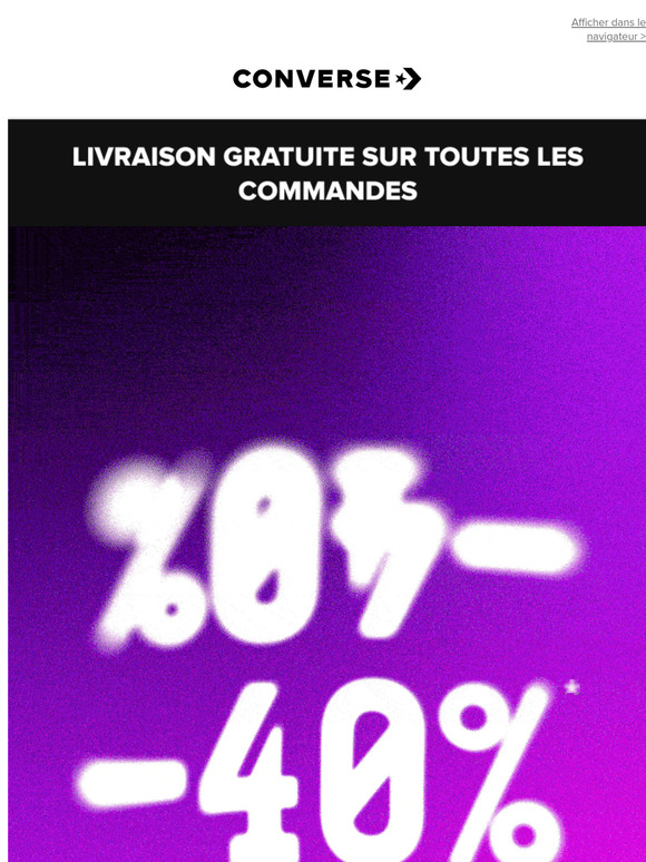 C'est parti : jusqu'à -40 % sur tout le site*