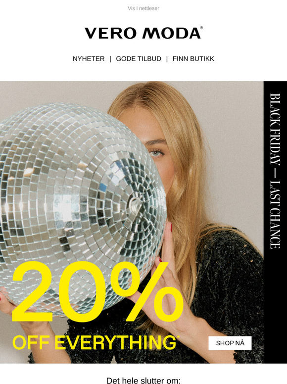 20% RABATT! Siste sjanse!