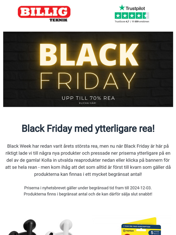 Black Friday är här med mer rea och nya produkter!