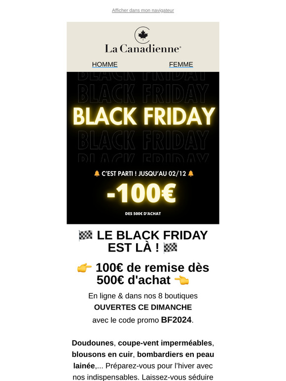 BLACK FRIDAY c'est parti 🏁 -100€ de remise !