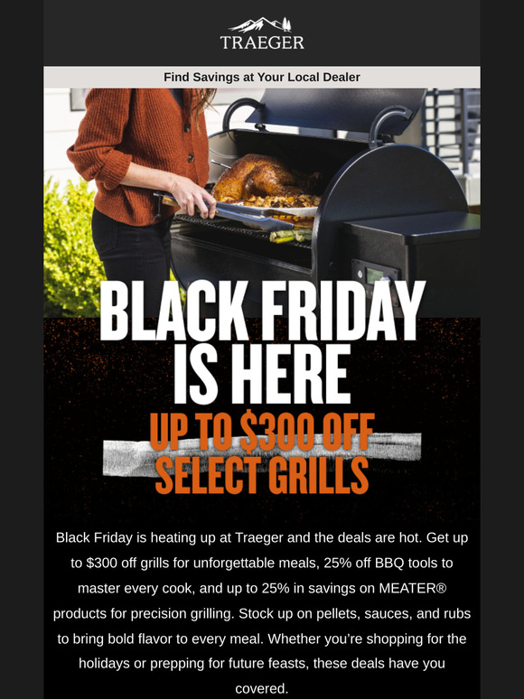 Get Up to $300 Off Select Traeger Grills