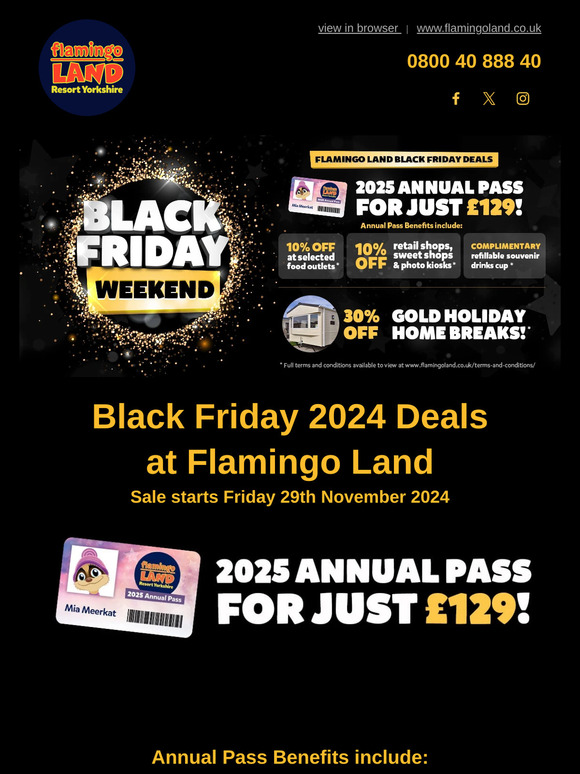 Black Friday Deals at Flamingo Land