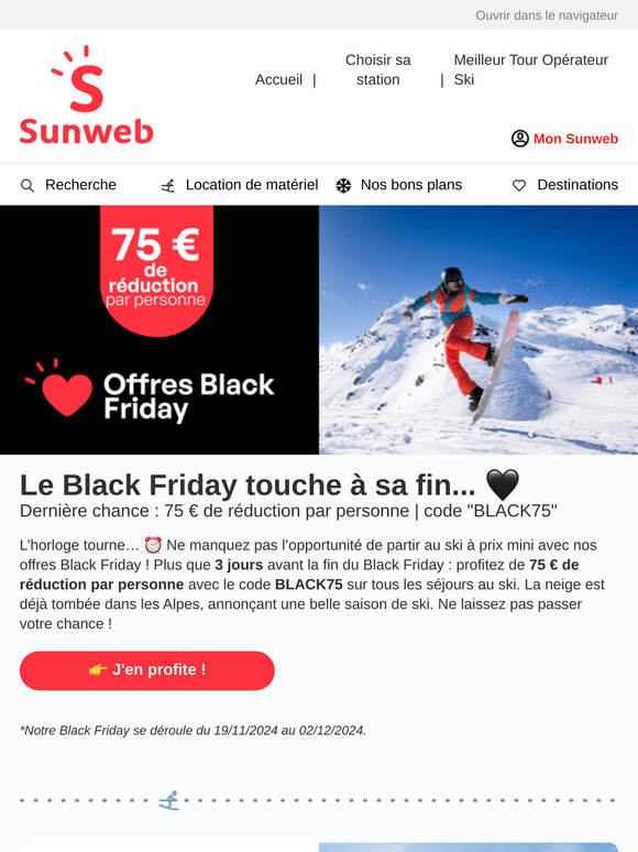 Le Black Friday se termine bientôt ! ⏳