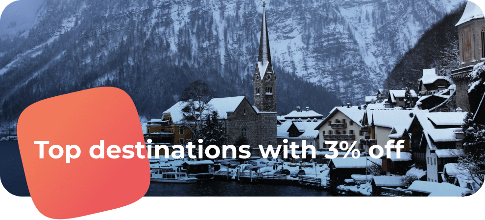 Top destinations this fall with 3% off