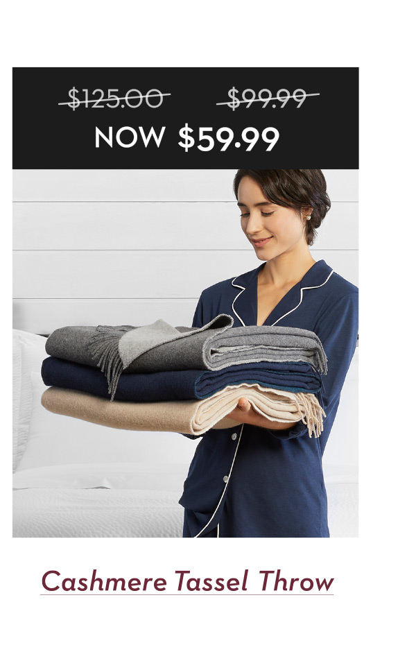 Shop Cashmere Reversible Tassel Throw