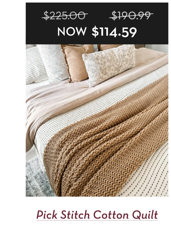 Shop Pick Stitch Cotton Quilt