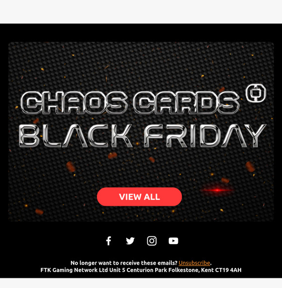 Black Friday Bargains at Chaos Cards