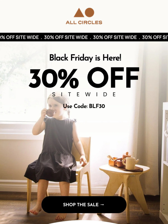 Black Friday: 30% Sitewide!