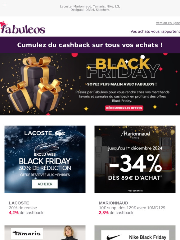BLACK FRIDAY, encore plus d'offres aujourd'hui !