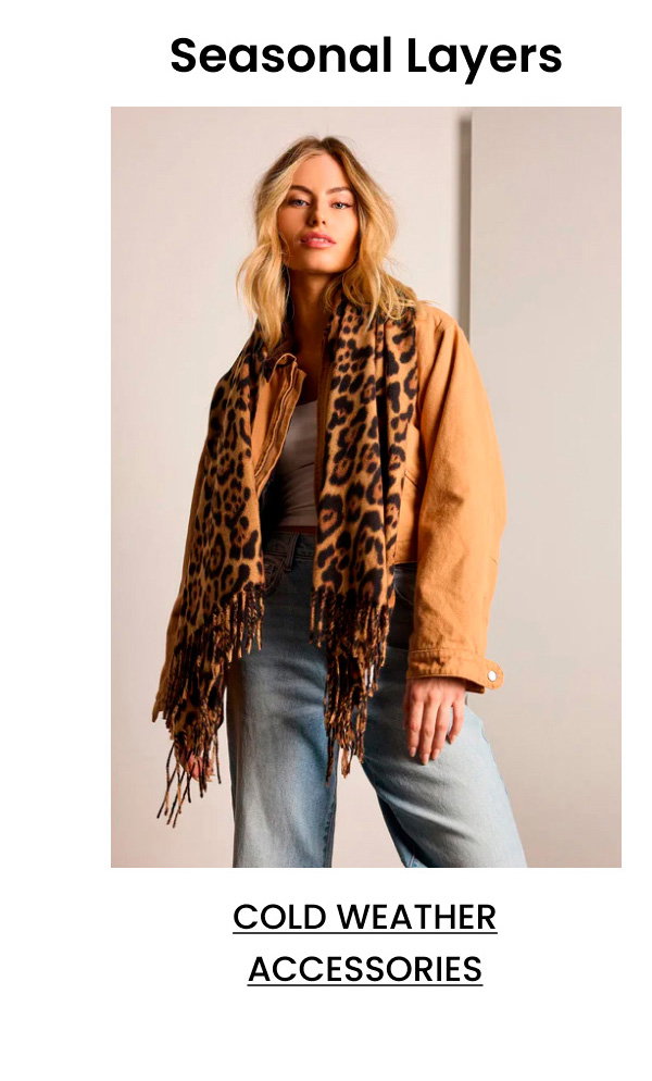 Seasonal Layers. Cold weather accessories category