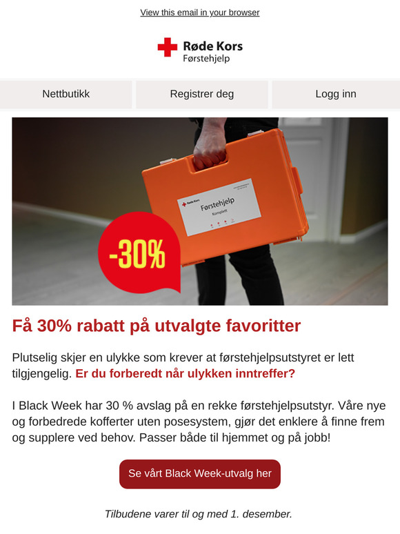 Salget fortsetter ⛑️ 30 % på en rekke førstehjelpsprodukter