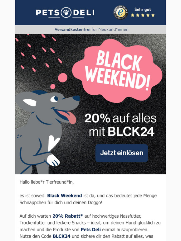 Unser Black Weekend Deal wartet auf dich & deinen Doggo!