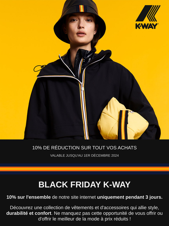 K-Way Black Friday commence dès Maintenant !