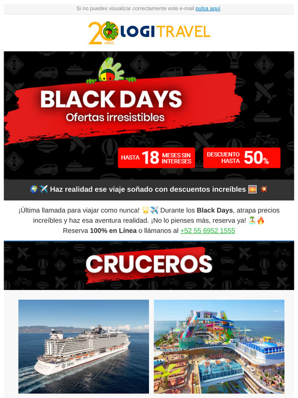 ¡Ofertas ÚNICAS para navegar! Reserva tu Crucero HOY