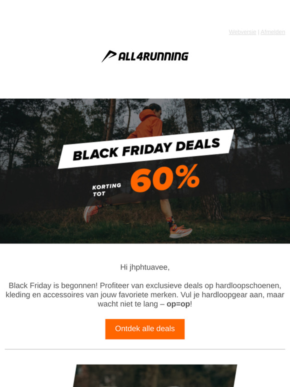 jhphtuavee, jouw Black Friday hardloopvoordeel!