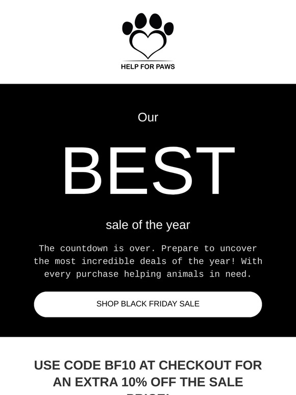 Black Friday Sale Now Live + Extra 10% Off!