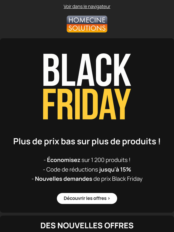 ⚡️ Black Friday : plus de prix bas sur plus de produits