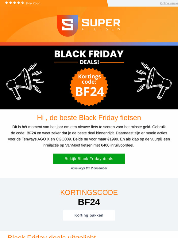 Het is Black Friday: De beste fietsen voor je uitgelicht