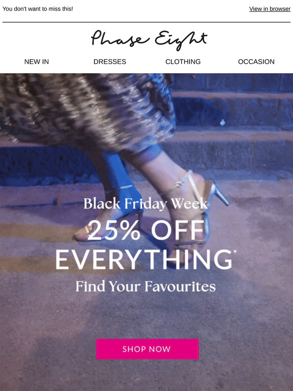 BLACK FRIDAY: Enjoy 25% off