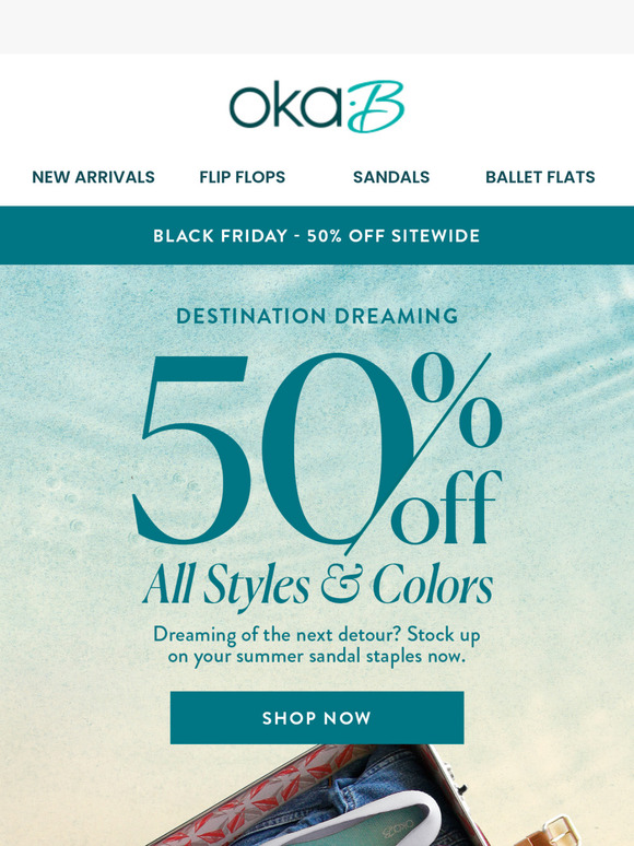 Sandal Stock Up! 50% Off Now