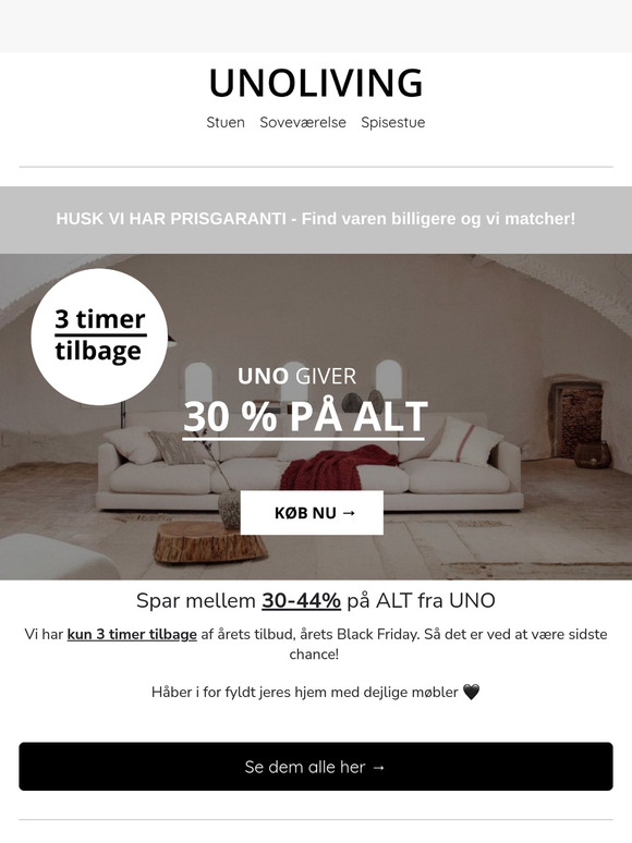 3 timer tilbage - SIDSTE CHANCE!