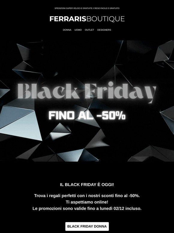IL BLACK FRIDAY È QUI! 🖤