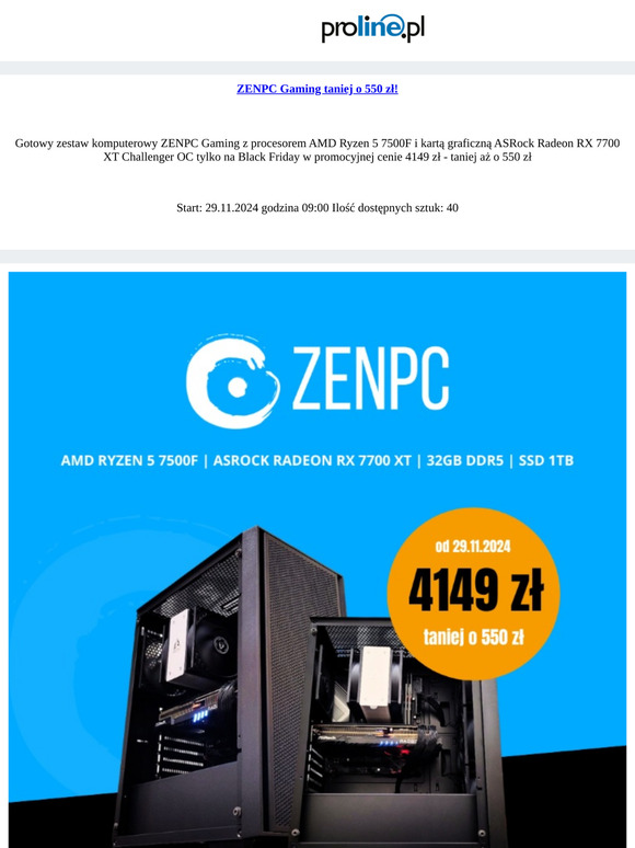 550 zł rabatu na ZENPC Gaming