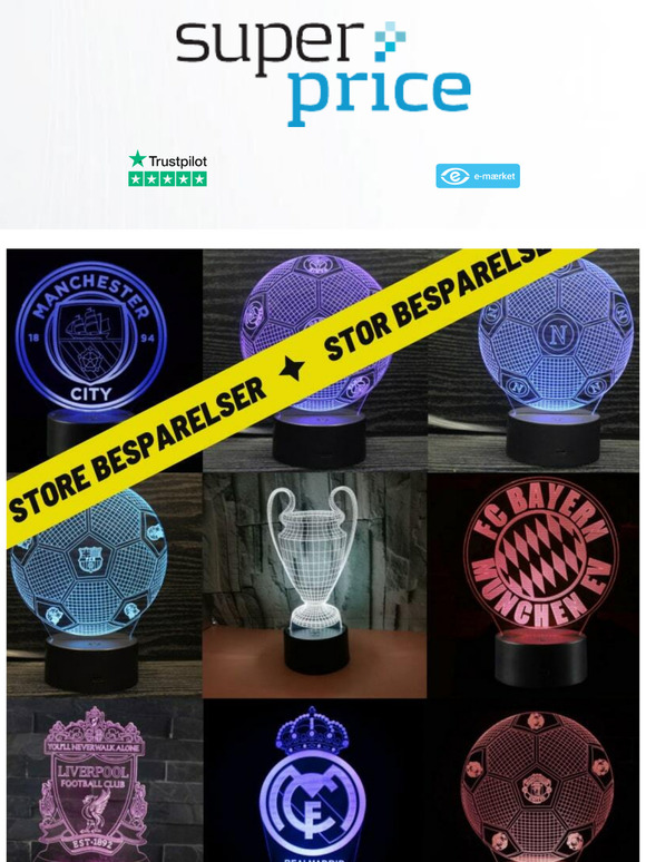 Super tilbud på fede 3D lamper🌟Black Friday!!! 🚀