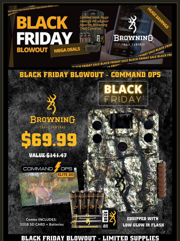 Black Friday Blowout from Browning Trail Cameras