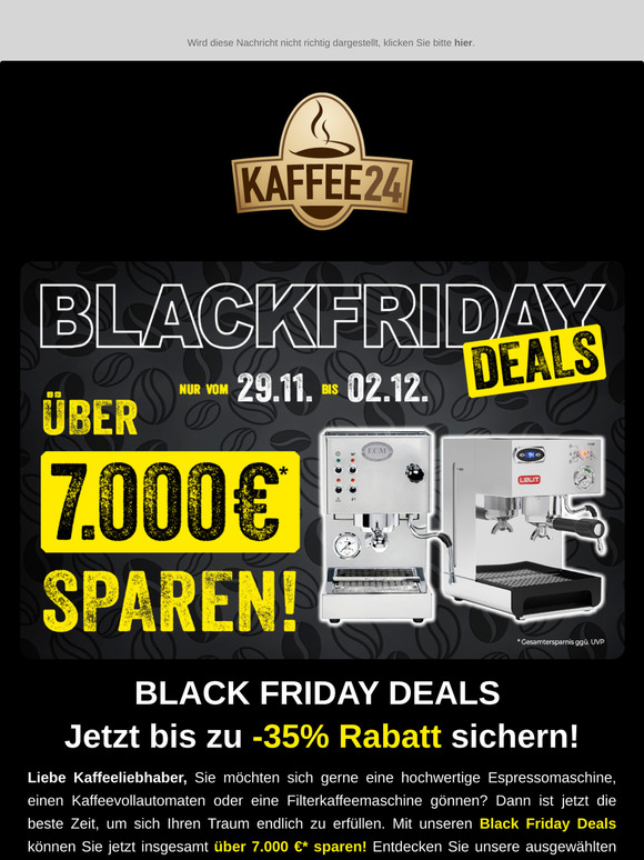 BLACK FRIDAY DEALS 🔥 Jetzt bis zu❗35% Rabatt❗+ 10€ Rabatt-Coupon sichern