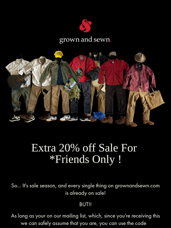 Of course we're having a sale. And honestly with this code, it's maybe the best sale we've ever done