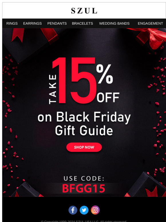 Take 15% Off on Black Friday Gift Guide - 24 Hours Only!