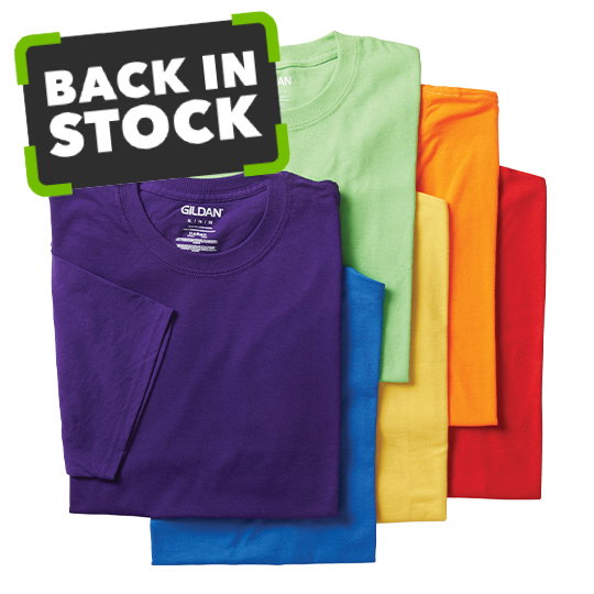 Back in stock! Gildan® Short Sleeve T-Shirts