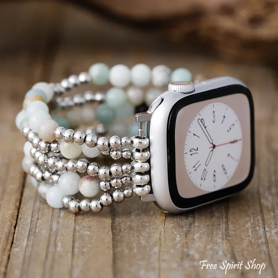 Frosted Winter Amazonite Apple Watch Band