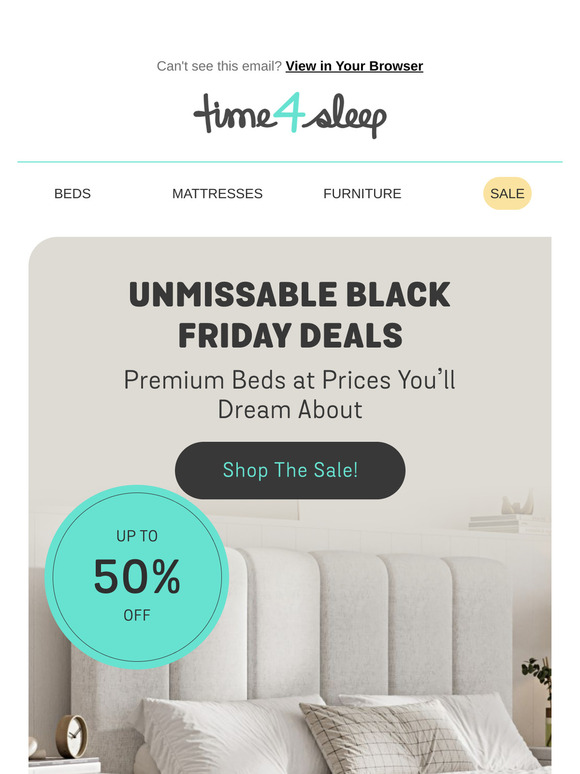 Dream Bed at Dreamier Prices: Up to 50% Off 😍