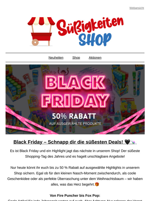 Black Friday: Süßigkeiten-Deals bis zu 50 %! 🍬🖤