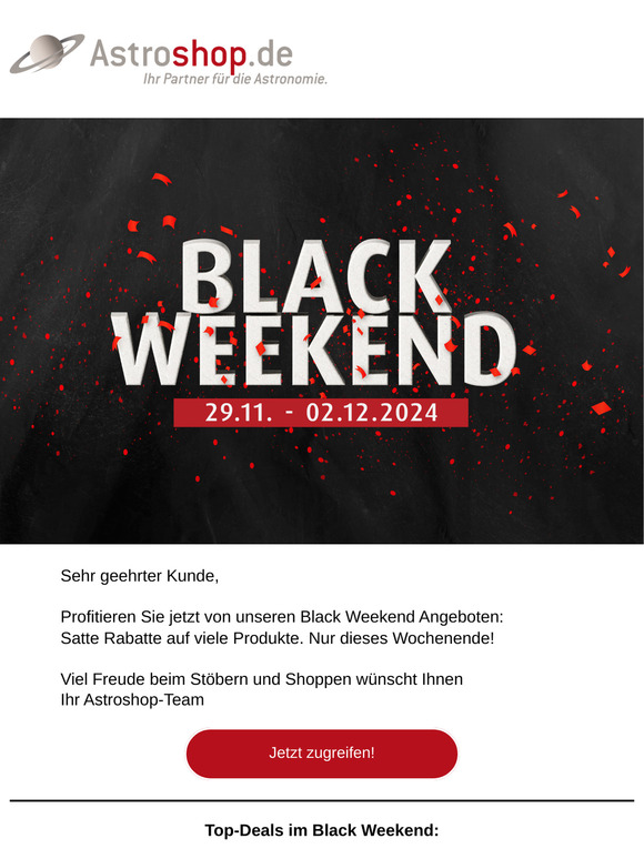 📢 Black Weekend Deals