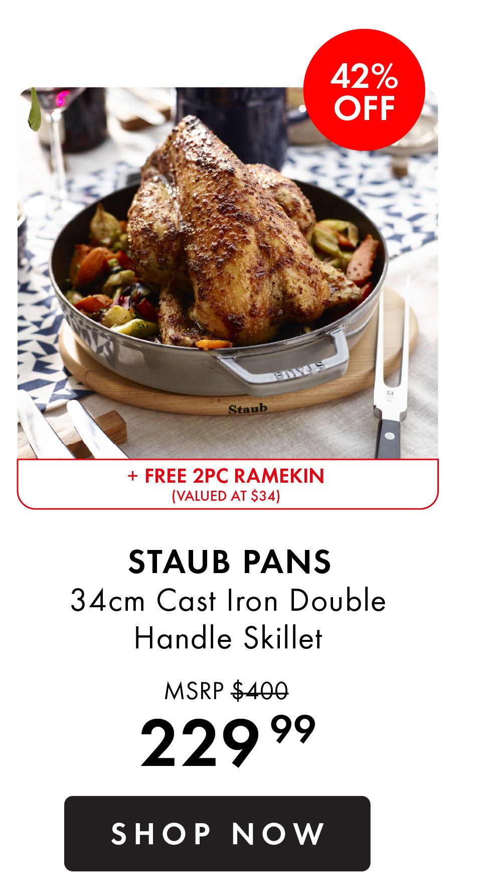 Staub Pans Double Handle Skillet