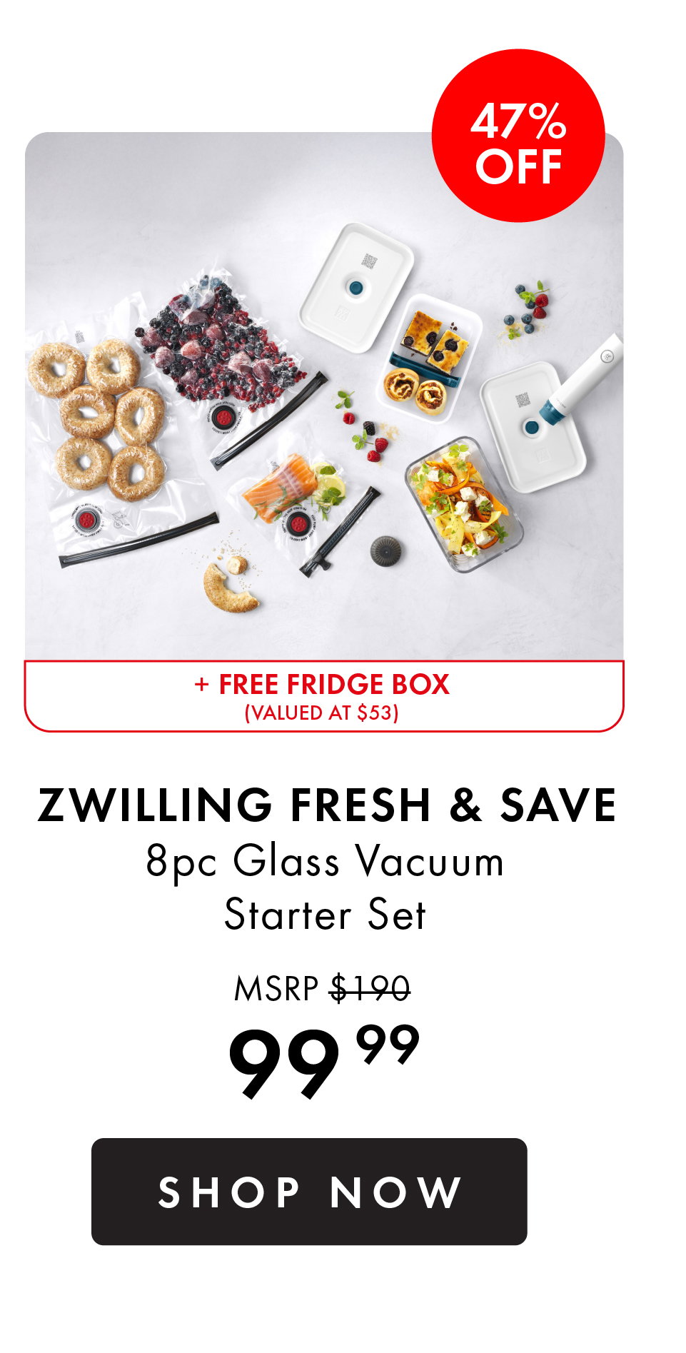 ZWILLING Fresh & Save 8pc Glass Vacuum Set