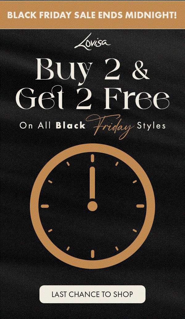 BLACK FRIDAY SALE ENDS MIDNIGHT!