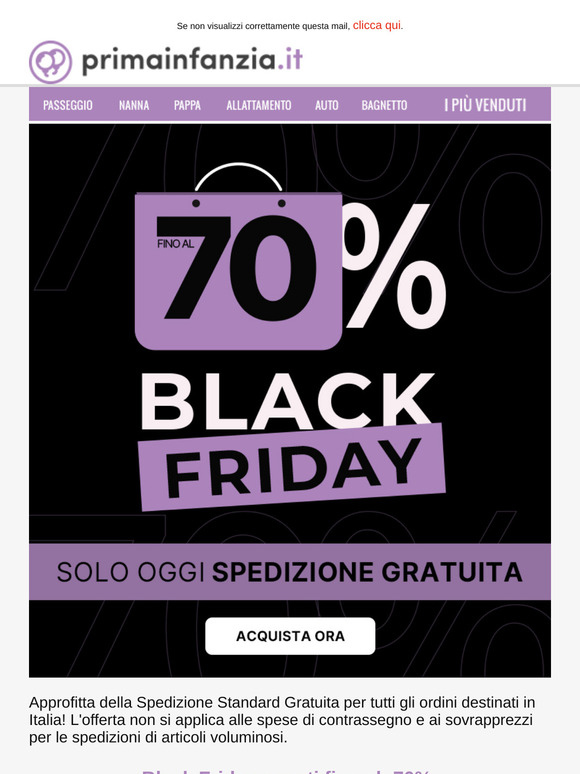 Black Friday: sconti fino a -70%