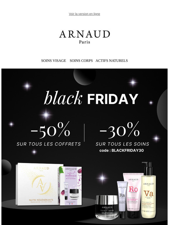 🖤 BLACK FRIDAY 🖤 -30% sur tous les soins et -50% sur les coffrets beauté 😍