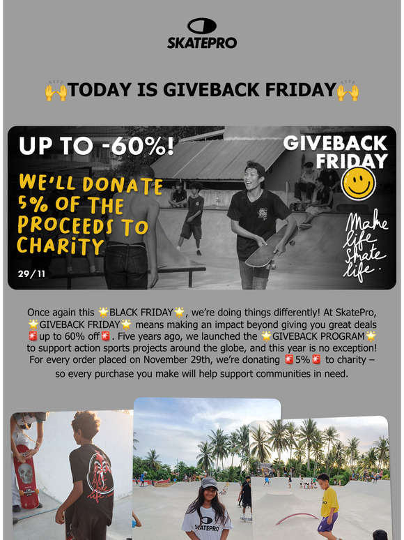 🙌Up to -60% off for GIVEBACK FRIDAY!