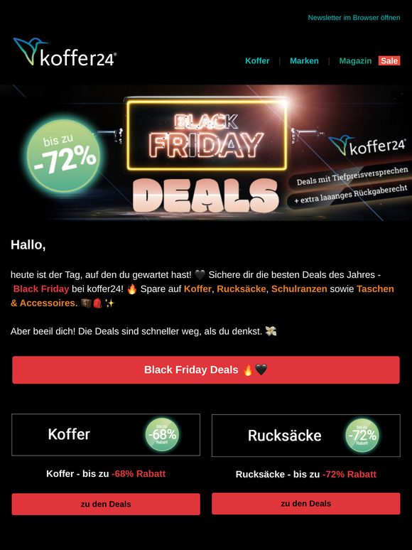 🔥 Black Friday – die besten Deals des Jahres! 🖤