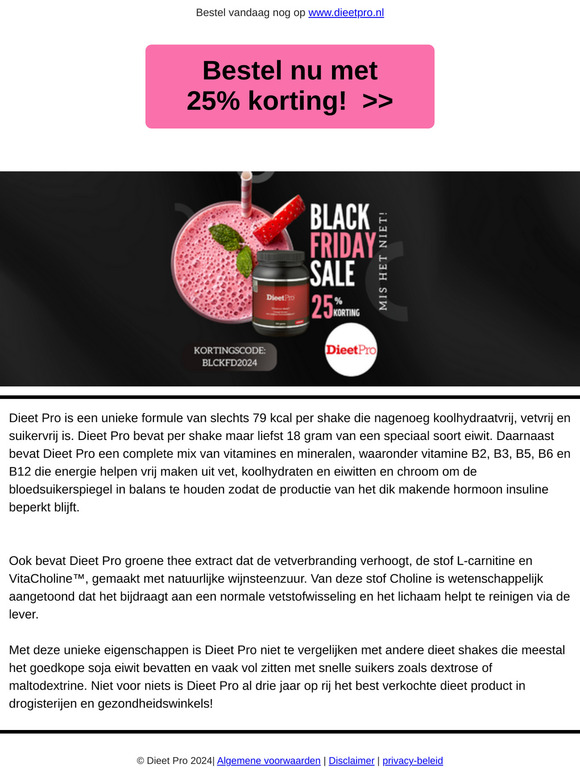 BlackFriday! 25% korting!