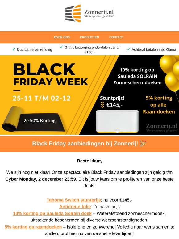 🎯 Mis het niet: Black Friday Deals geldig t/m Cyber Monday!