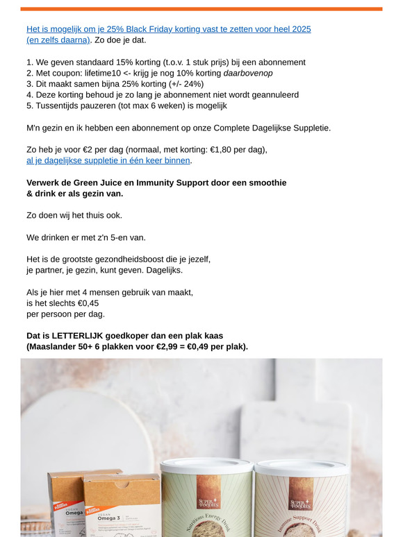 Goedkoper dan een plak Kaas (letterlijk) - al je dagelijkse voedingsstoffen in 1x